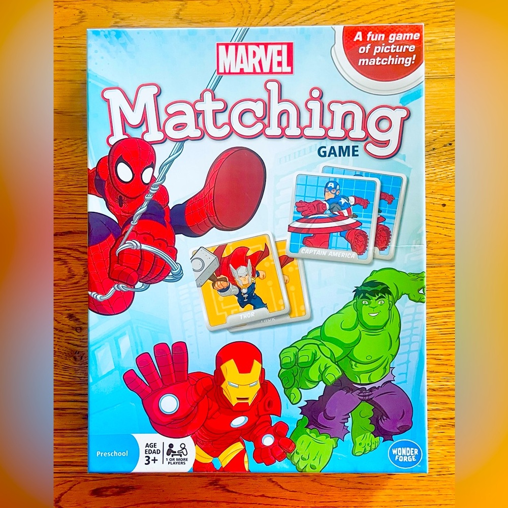 Wonder Forge Marvel Matching Game, Preschool, Age 3+, 1 or More Players